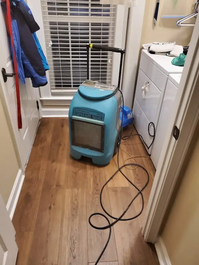 Commercial dehumidifier deployed for Flood Damage Cleanup in West Hartford
