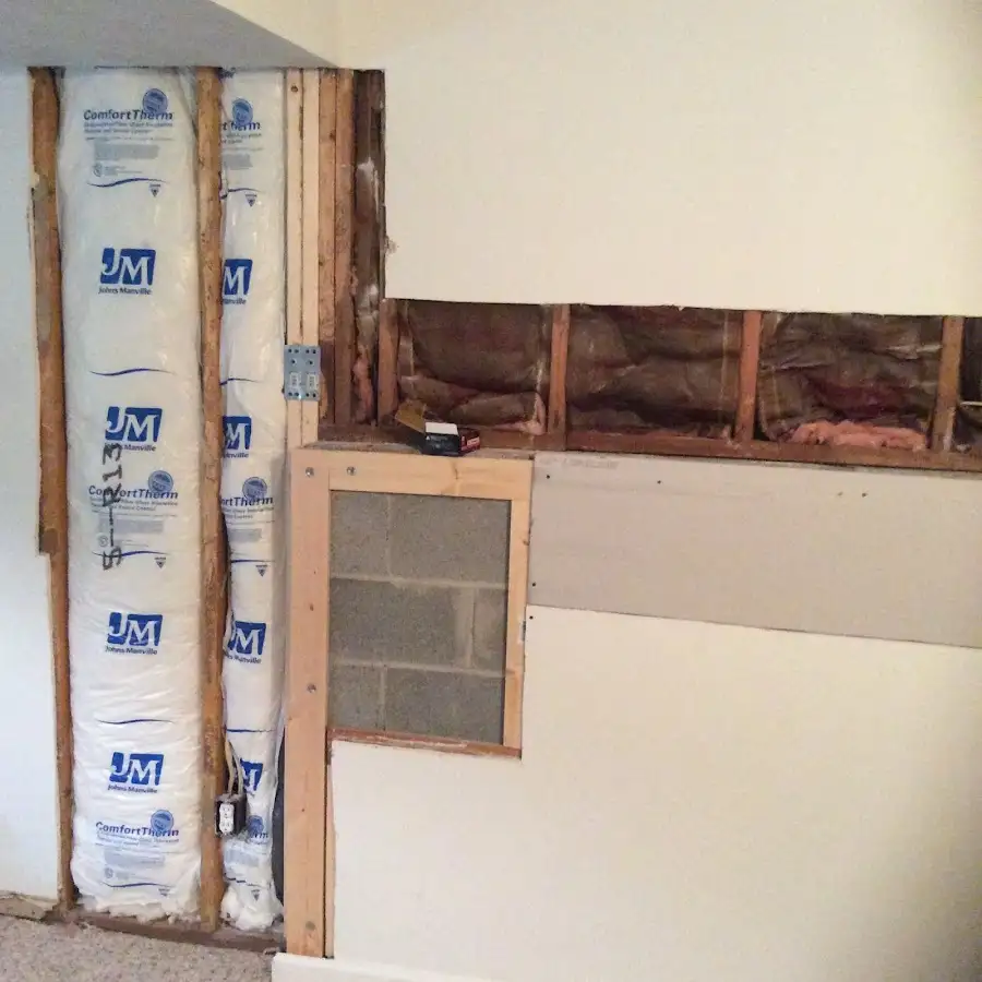 Wall insulation replacement during Structural Drying in West Hartford